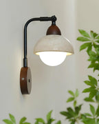 Solaro Applique Murale Travertin Blanc Globe Opalescent - Neutralighting