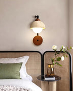 Solaro Applique Murale Travertin Blanc Globe Opalescent - Neutralighting