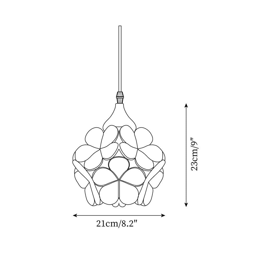 Velina Lustra Lampe Suspendue Pétale Rose - Neutralighting