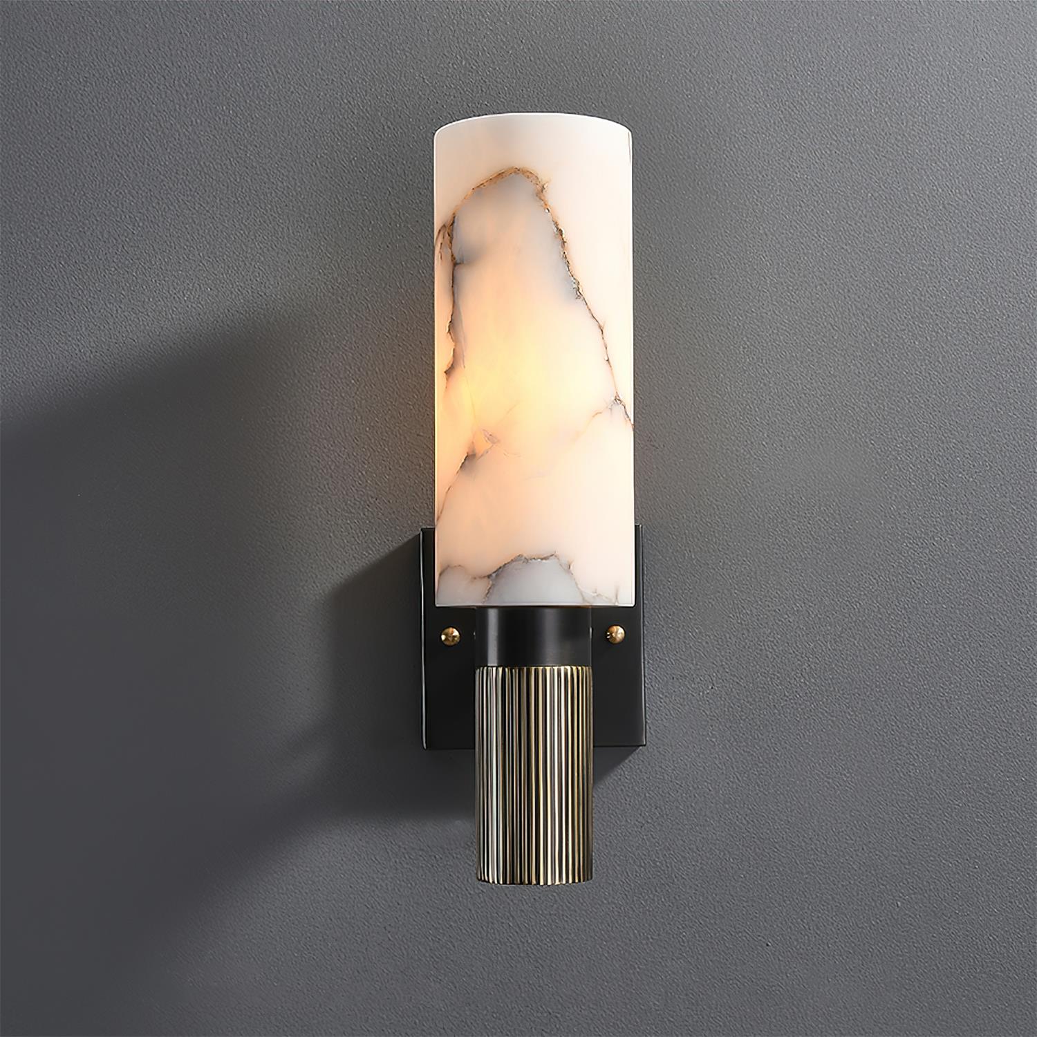 Luste Lampe Murale Cylindrique en Albâtre - Neutralighting