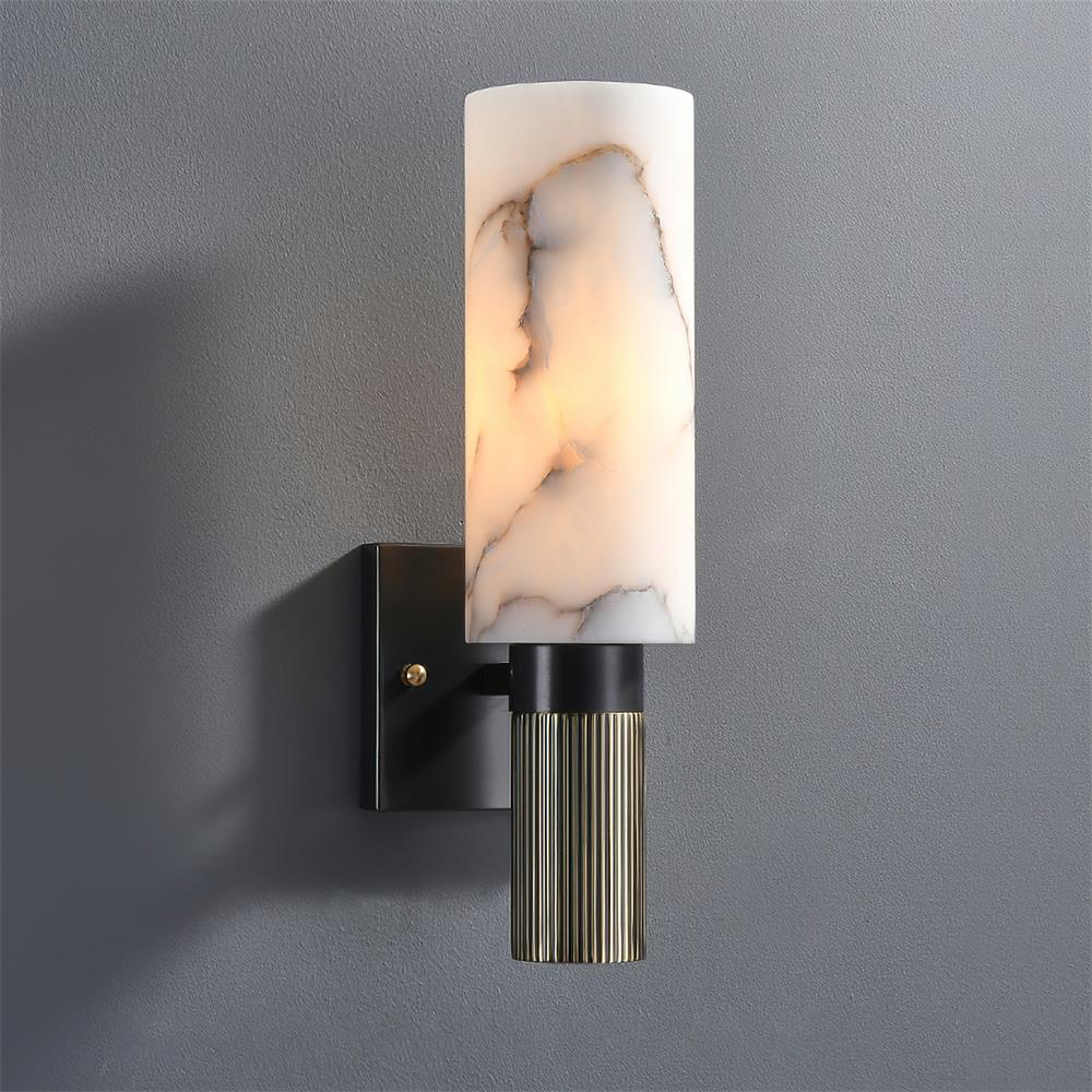 Luste Lampe Murale Cylindrique en Albâtre - Neutralighting