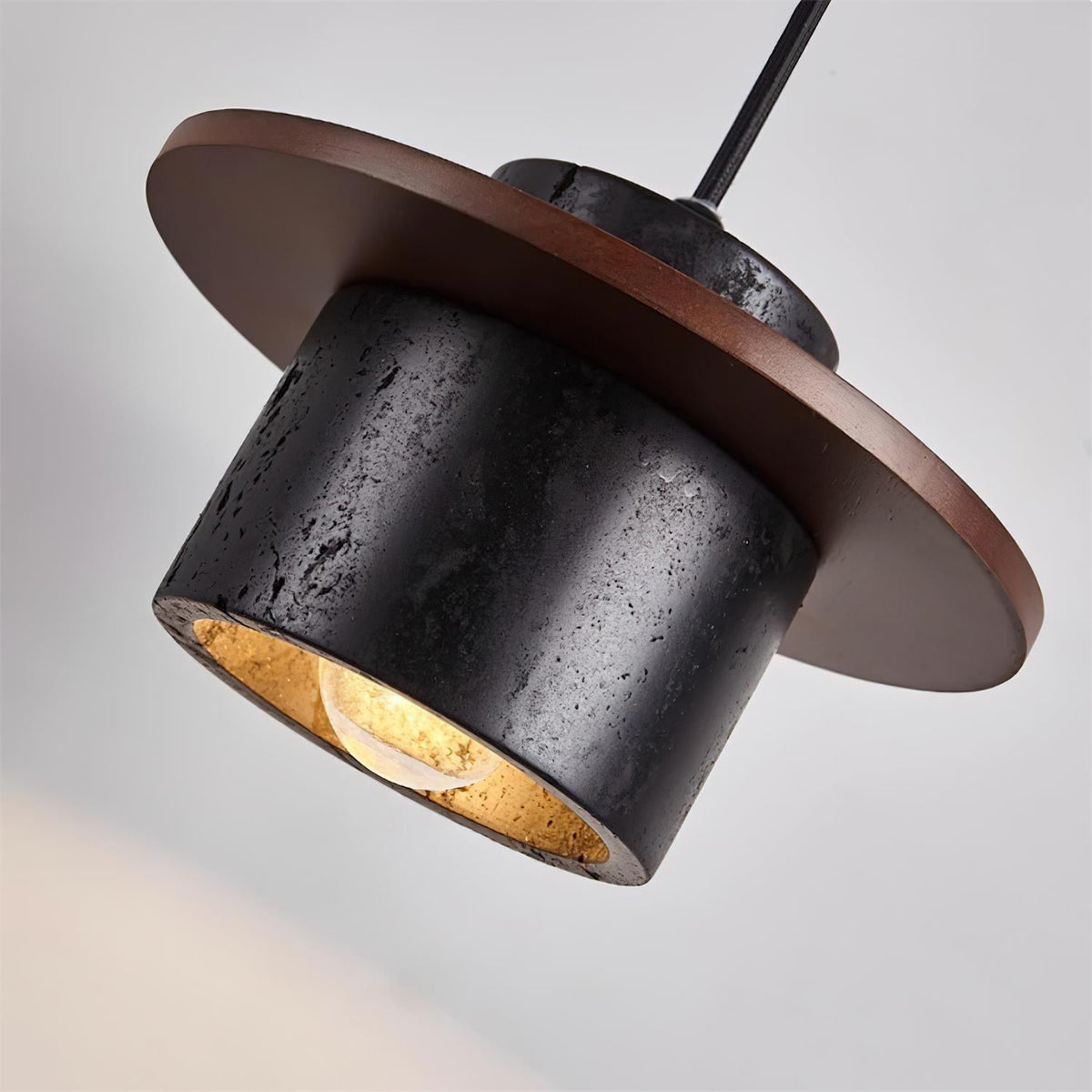 Ritta Ensemble de Lampes Suspendues Travertin Noir - Neutralighting