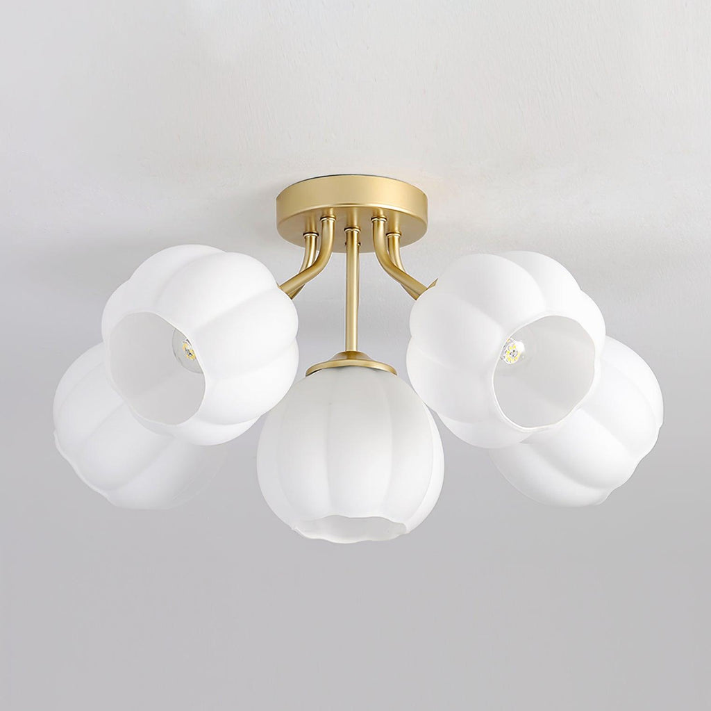 Rialto Plafonnier Romantique en Verre Floral - Neutralighting