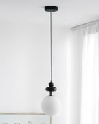 Marra Globe Suspension Mat Bois Givré - Neutralighting