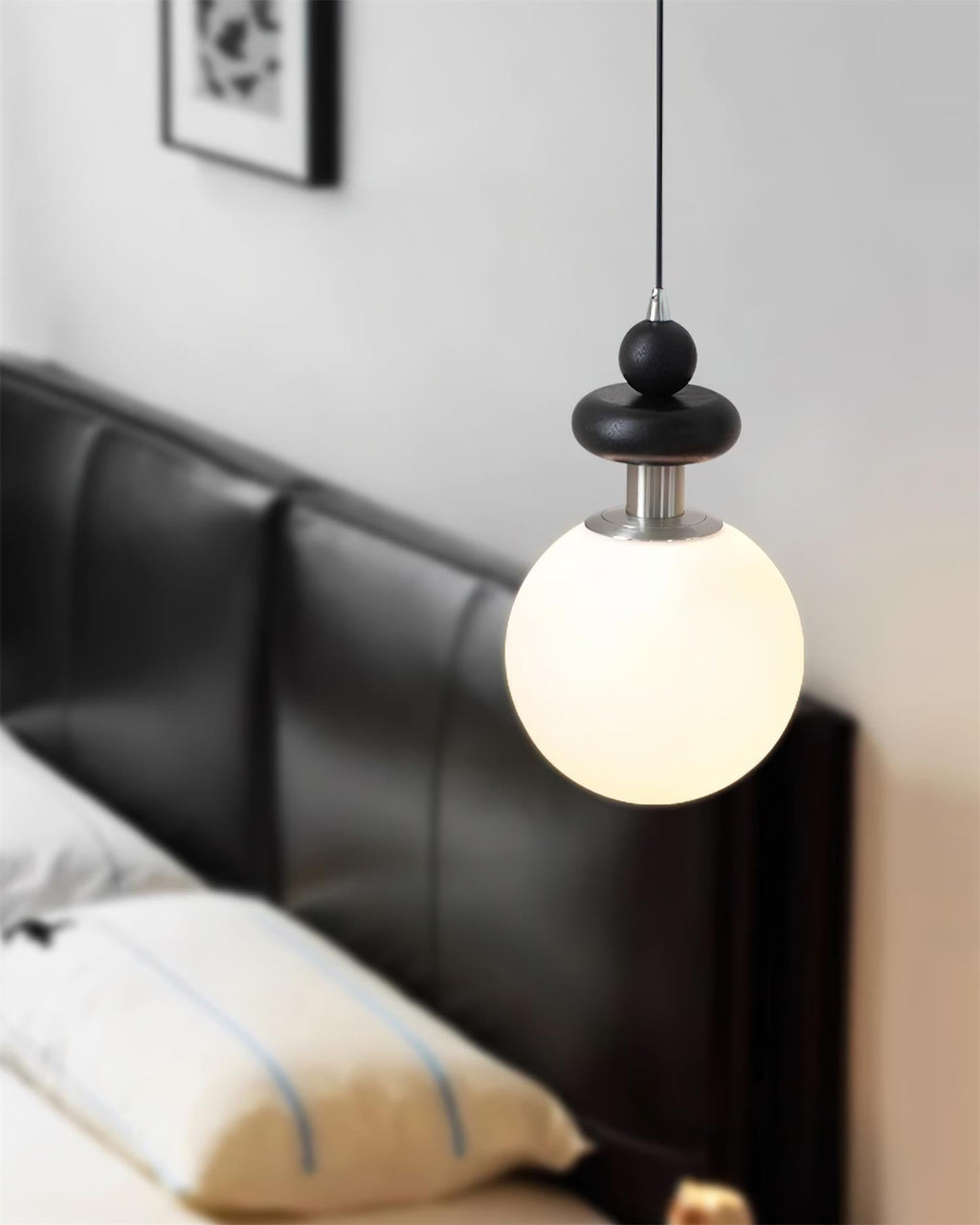 Marra Globe Suspension Mat Bois Givré - Neutralighting