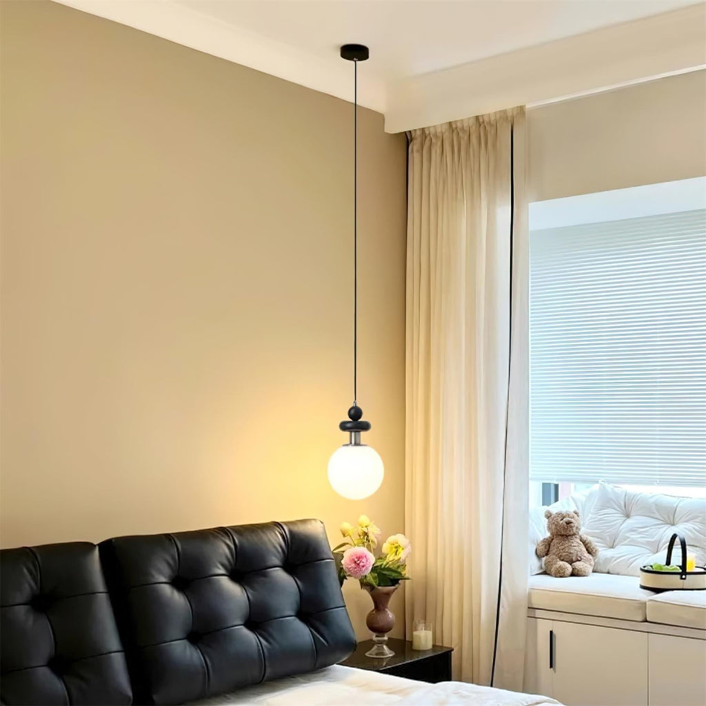 Marra Globe Suspension Mat Bois Givré - Neutralighting