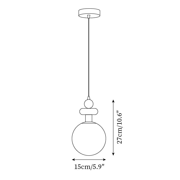 Marra Globe Suspension Mat Bois Givré - Neutralighting