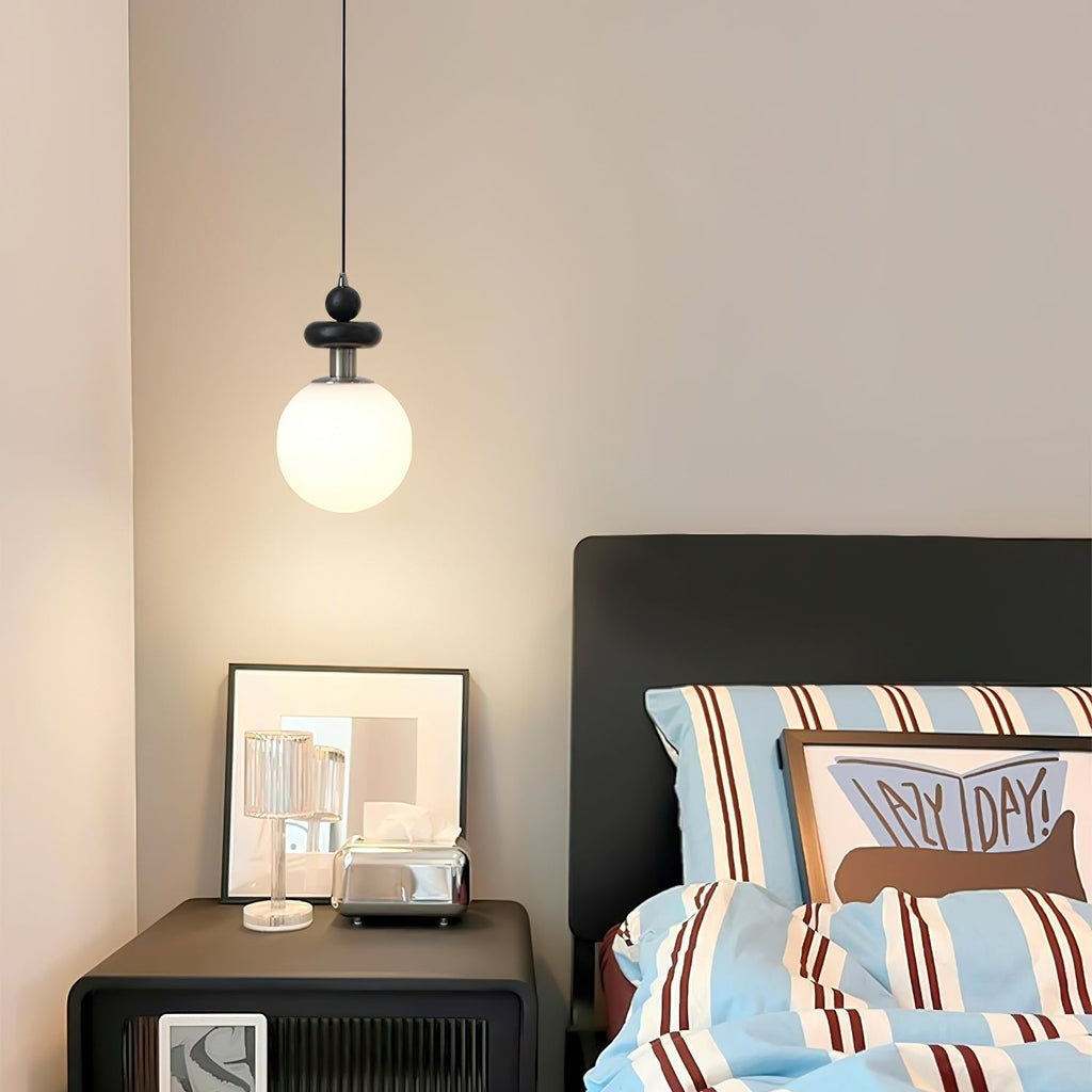 Marra Globe Suspension Mat Bois Givré - Neutralighting