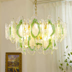 Marrina Lustre Verre Ambre Vague Vintage - Neutralighting