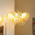 Marrina Lustre Verre Ambre Vague Vintage - Neutralighting