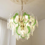 Marrina Lustre Verre Ambre Vague Vintage - Neutralighting