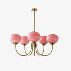Lustra Chandelier Globe en Verre Rose Doré - Neutralighting