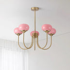 Lustra Chandelier Globe en Verre Rose Doré - Neutralighting