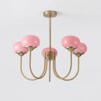 Lustra Chandelier Globe en Verre Rose Doré - Neutralighting