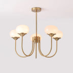 Lustra Chandelier Globe en Verre Rose Doré - Neutralighting