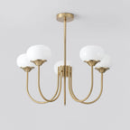 Lustra Chandelier Globe en Verre Rose Doré - Neutralighting