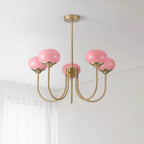 Lustra Chandelier Globe en Verre Rose Doré - Neutralighting