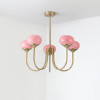 Lustra Chandelier Globe en Verre Rose Doré - Neutralighting