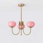 Lustra Chandelier Globe en Verre Rose Doré - Neutralighting