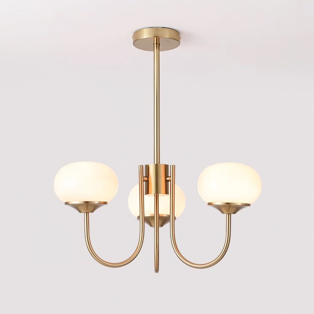 Lustra Chandelier Globe en Verre Rose Doré - Neutralighting