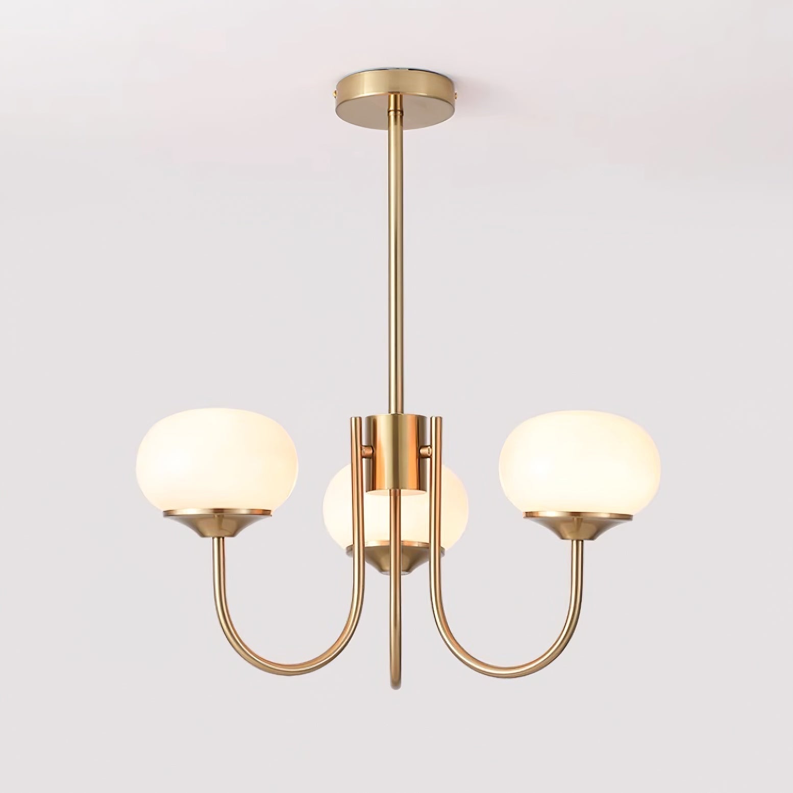 Lustra Chandelier Globe en Verre Rose Doré - Neutralighting