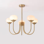 Lustra Chandelier Globe en Verre Rose Doré - Neutralighting