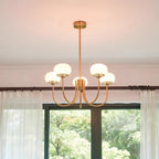 Lustra Chandelier Globe en Verre Rose Doré - Neutralighting