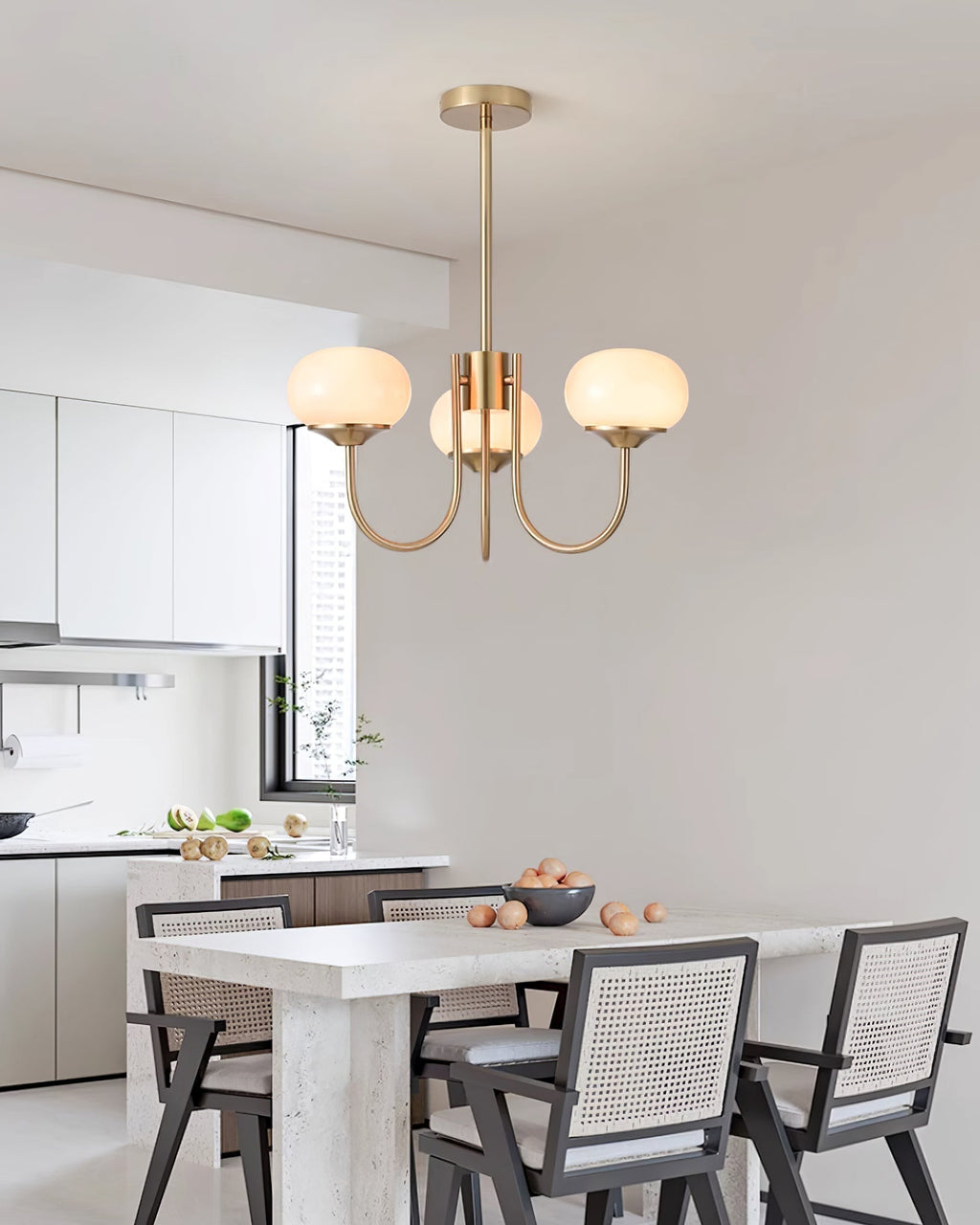 Lustra Chandelier Globe en Verre Rose Doré - Neutralighting