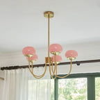 Lustra Chandelier Globe en Verre Rose Doré - Neutralighting