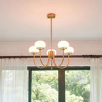 Lustra Chandelier Globe en Verre Rose Doré - Neutralighting
