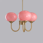 Lustra Chandelier Globe en Verre Rose Doré - Neutralighting