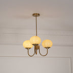 Lustra Chandelier Globe en Verre Rose Doré - Neutralighting