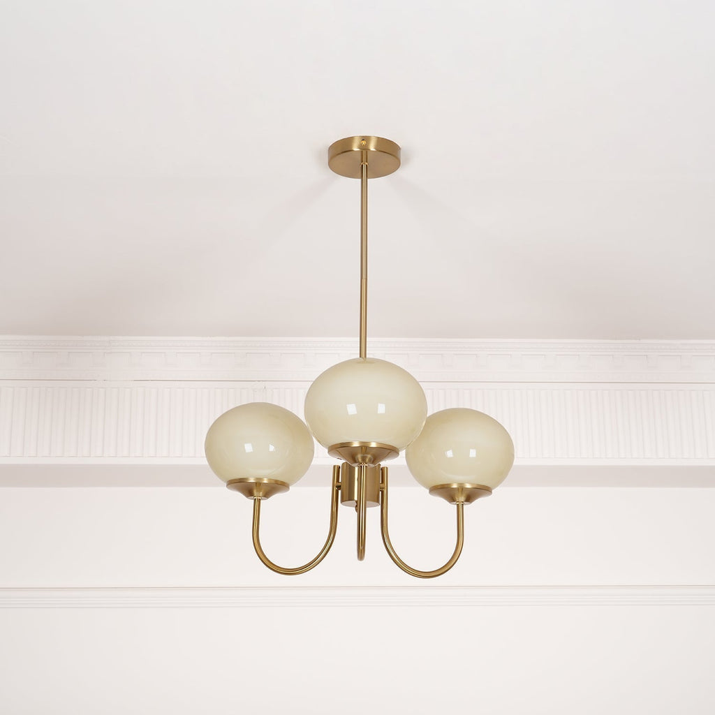 Lustra Chandelier Globe en Verre Rose Doré - Neutralighting