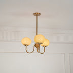 Lustra Chandelier Globe en Verre Rose Doré - Neutralighting