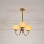 Lustra Chandelier Globe en Verre Rose Doré - Neutralighting