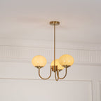 Lustra Chandelier Globe en Verre Rose Doré - Neutralighting
