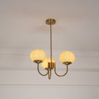 Lustra Chandelier Globe en Verre Rose Doré - Neutralighting