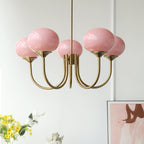 Lustra Chandelier Globe en Verre Rose Doré - Neutralighting