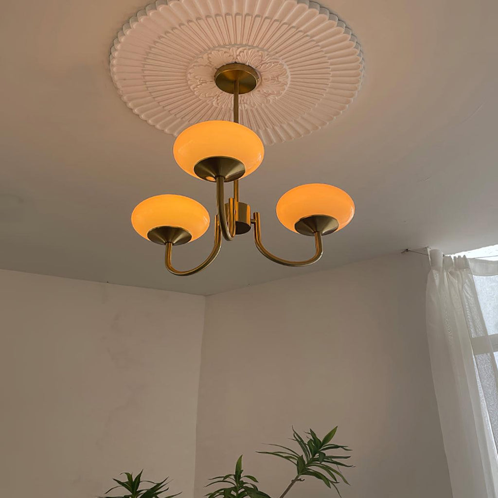 Lustra Chandelier Globe en Verre Rose Doré - Neutralighting