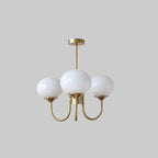 Lustra Chandelier Globe en Verre Rose Doré - Neutralighting