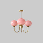 Lustra Chandelier Globe en Verre Rose Doré - Neutralighting