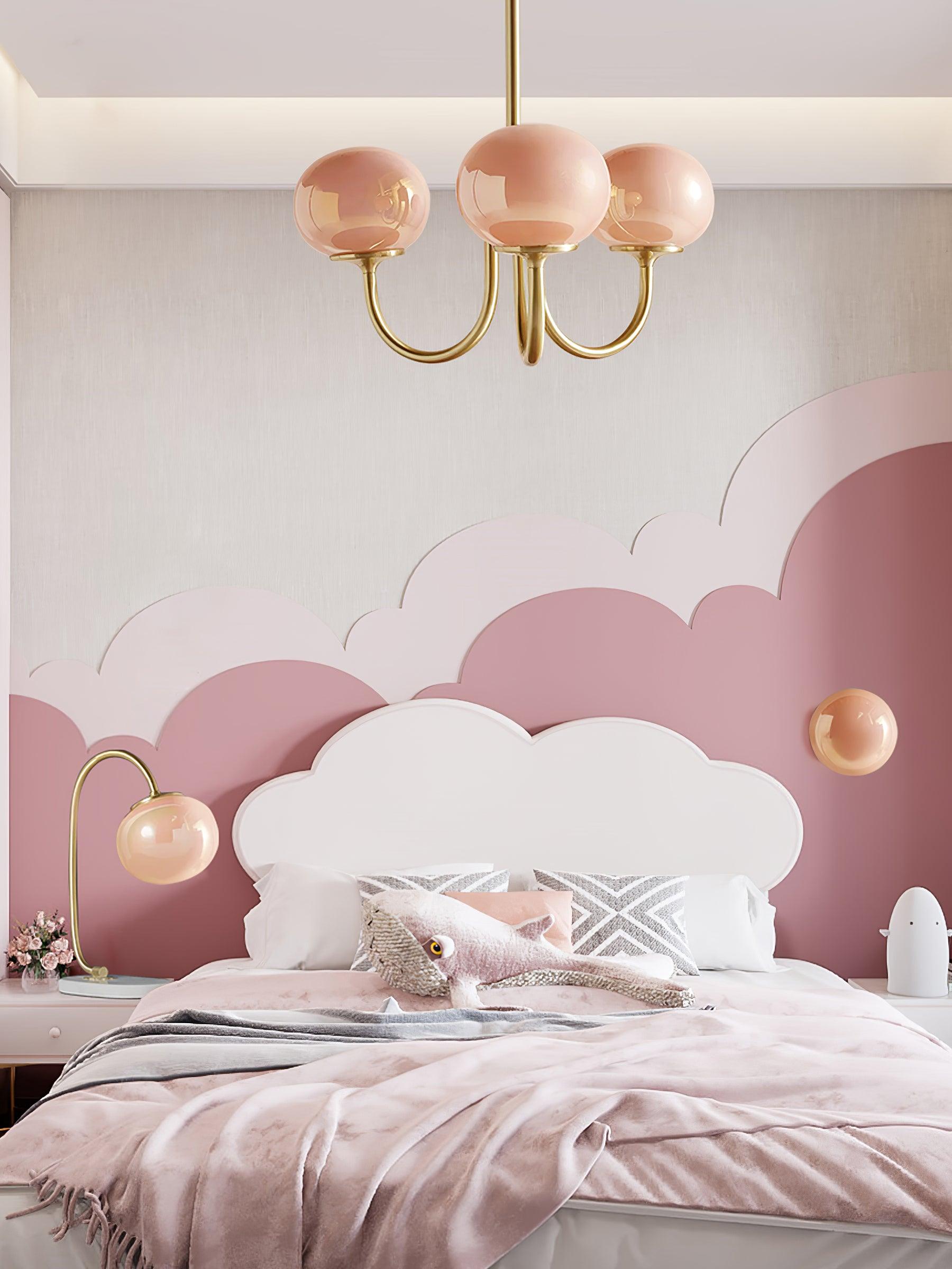 Lustra Chandelier Globe en Verre Rose Doré - Neutralighting