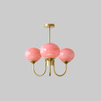 Lustra Chandelier Globe en Verre Rose Doré - Neutralighting