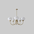 Lustra Chandelier Globe en Verre Rose Doré - Neutralighting
