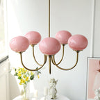 Lustra Chandelier Globe en Verre Rose Doré - Neutralighting