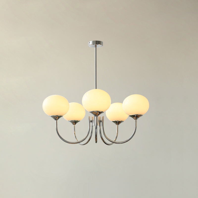 Lustra Chandelier Globe en Verre Rose Doré - Neutralighting