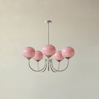 Lustra Chandelier Globe en Verre Rose Doré - Neutralighting