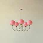 Lustra Chandelier Globe en Verre Rose Doré - Neutralighting