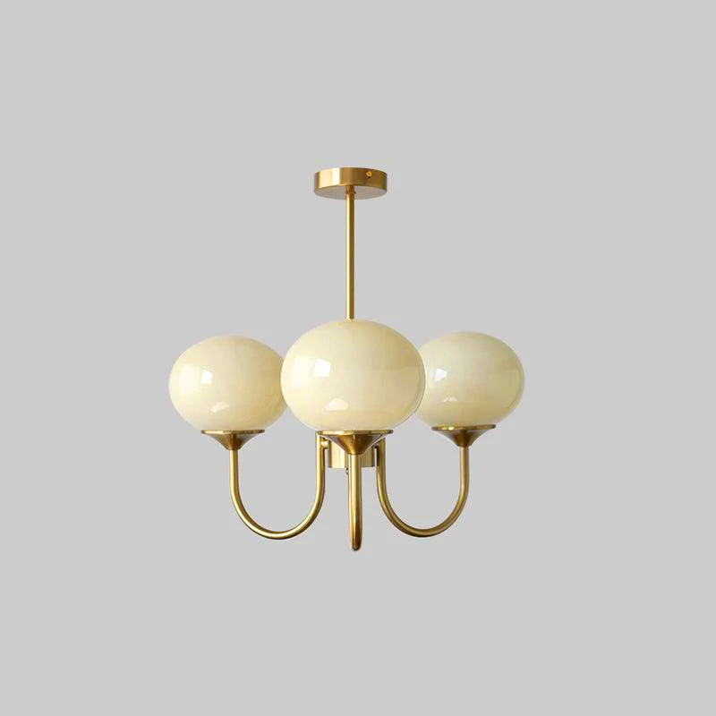 Lustra Chandelier Globe en Verre Rose Doré - Neutralighting