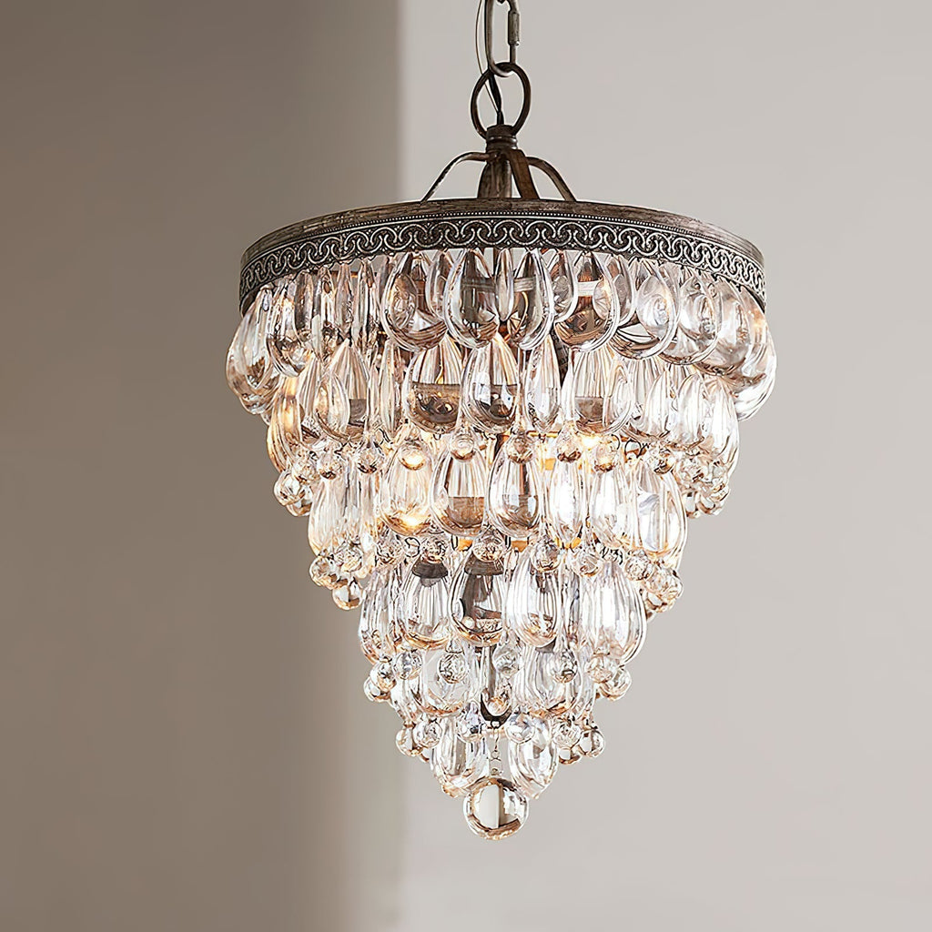 Blink Lustre Unique En Cristal Et Métal En Forme De Pyramide Inversée - Neutralighting